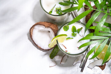 Coconut sweet mojito or lemonade