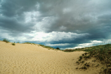 Fototapeta na wymiar Storm clouds in a desert.
