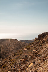 Fototapeta premium Scenic panorama of the gulf of Almeria and the city from the nearby hills