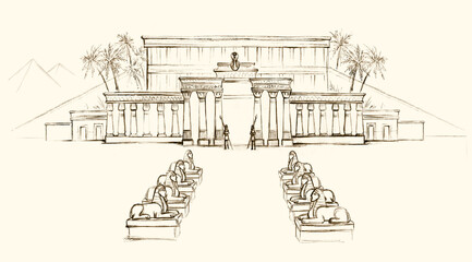 Pharaoh's palace in ancient egypt