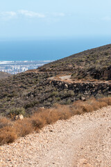 Scenic panorama of the gulf of Almeria and the city from the nearby hills