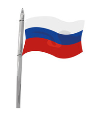 Russia flag waving