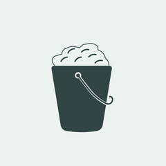 beach bucket vector icon illustration sign 