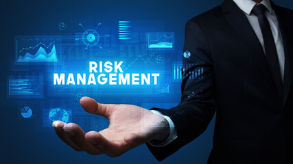 Hand of Businessman holding motivational message