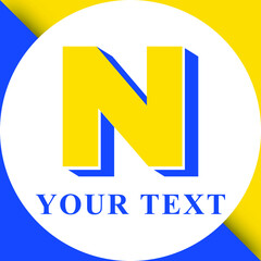 Bold initial capital letter N Logo