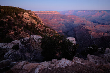First light of dawn.  Grandview Point, Grand Canyon National Park