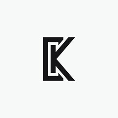 Initial CK monogram logo design.