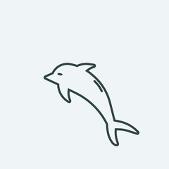 Dolphin  vector icon illustration sign