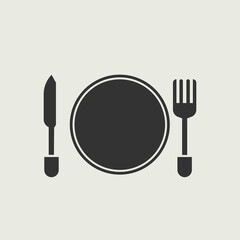 Knife_&_fork vector icon illustration sign