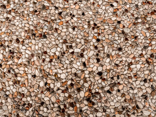 garden floor made of decorative pebbles
