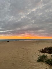 sunset on the beach