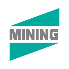 Mining icon logo design element.