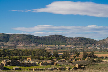 Thuburbo Majus large roman site in northern Tunisia