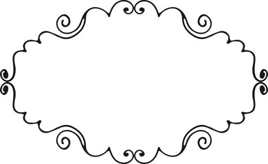 Abstract hand-drawn frame sketch element