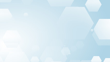 Abstract hexagon geometric white blue pattern medical background.
