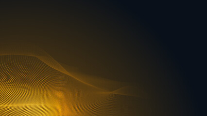 Abstract dot orange wave gradient texture technology background.