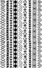 black and white ethnic seamless pattern