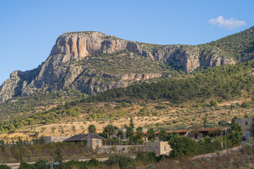 Fototapeta na wymiar view of Zaghouan mountain in north Tunisia -Zaghouan governorate - Tunisia 