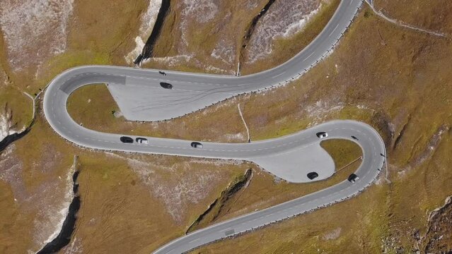 Aerial of Grossglockner road, Austria