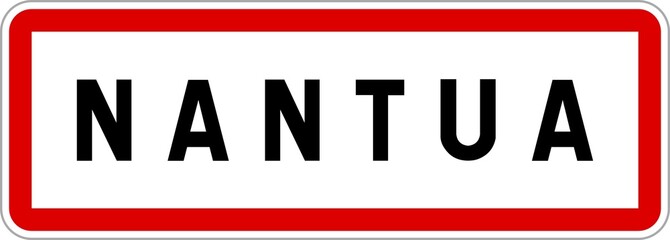 Panneau entrée ville agglomération Nantua / Town entrance sign Nantua