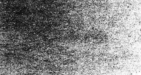 Monochrome texture composed of irregular graphic elements. Distressed uneven grunge background. Abstract vector illustration. Overlay for interesting effect and depth. Isolated on white background.