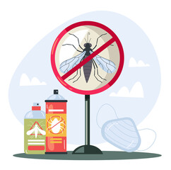 Disinfection pest control vector flat graphic design illustration