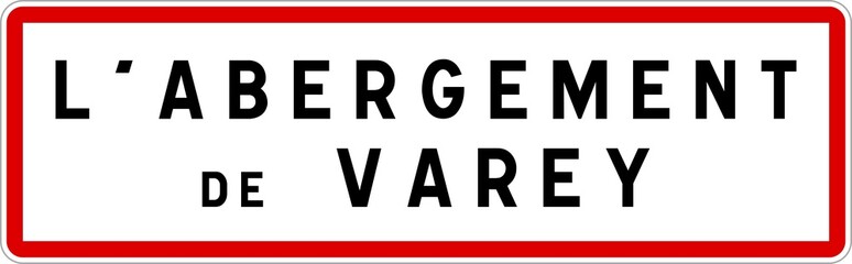 Panneau entrée ville agglomération L'Abergement-de-Varey / Town entrance sign L'Abergement-de-Varey