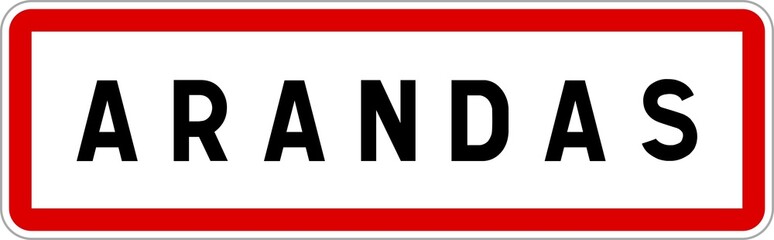 Panneau entrée ville agglomération Arandas / Town entrance sign Arandas
