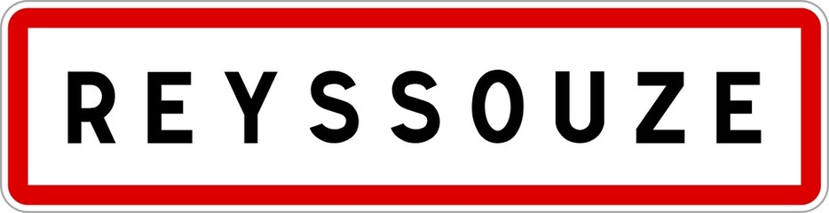 Panneau entrée ville agglomération Reyssouze / Town entrance sign Reyssouze