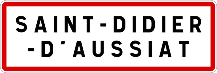 Panneau entrée ville agglomération Saint-Didier-d'Aussiat / Town entrance sign Saint-Didier-d'Aussiat