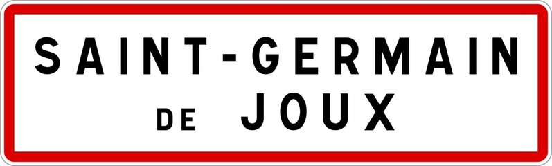 Panneau entr&eacute;e ville agglom&eacute;ration Saint-Germain-de-Joux / Town entrance sign Saint-Germain-de-Joux
