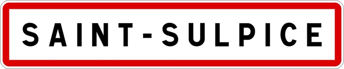 Panneau entrée ville agglomération Saint-Sulpice / Town entrance sign Saint-Sulpice