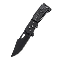 Knife tourist, hunting, tactical, military for survival and self-defense. Steel blade. An isolated object on a white background.