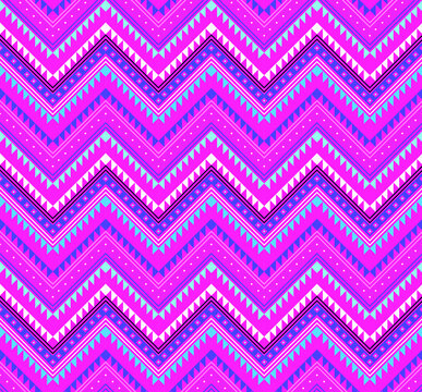 seamless pattern with stripes , zigzag ethnic vector