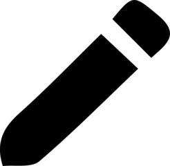 Pencil vector icon on white background