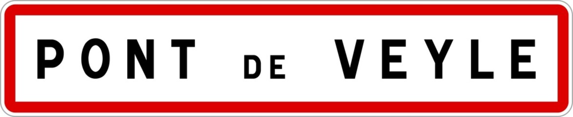 Panneau entrée ville agglomération Pont-de-Veyle / Town entrance sign Pont-de-Veyle