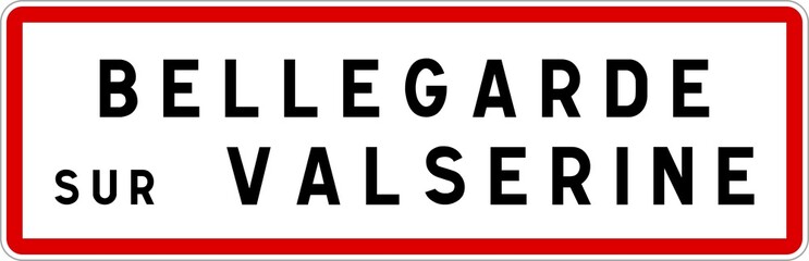 Panneau entrée ville agglomération Bellegarde-sur-Valserine / Town entrance sign Bellegarde-sur-Valserine