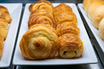 Close up danish pastries
