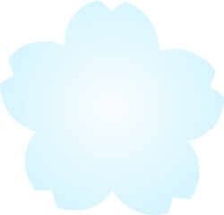 桜のラベル　水色