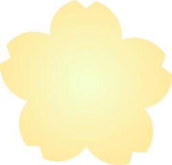 桜のラベル　黄色