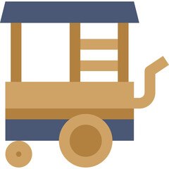 food stall japan flat icon
