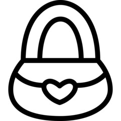 crossbody bag line icon