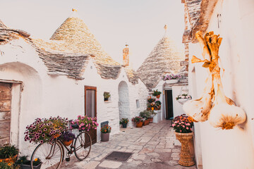 traditional trulli houses in Alberobello Apulia Italy