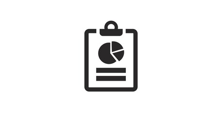File with a Graph icon. Vector isolated editable flat illustration