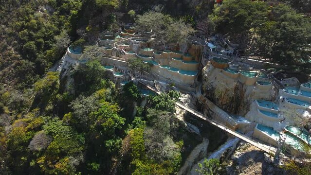 Tolantongo Hot Springs and Baths. Aerial View