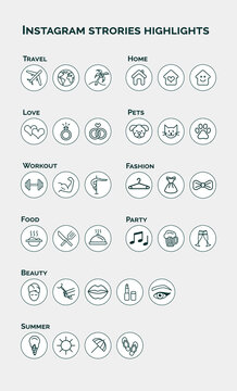 Instagram stories hightlight icons