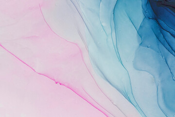 Abstract alcohol ink background in blue purple tones