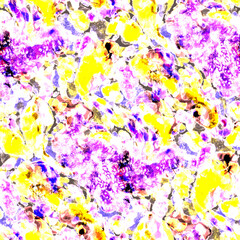 Naklejka na ściany i meble Watercolor abstract seamless pattern. Creative texture with bright abstract hand drawn elements. Abstract colorful print. 