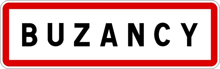 Panneau entrée ville agglomération Buzancy / Town entrance sign Buzancy