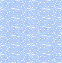 Abstract seamless blue geometric pattern.
